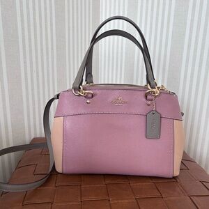 COACH MINI BROOKE CARRYALL in COLORBLOCK Dusty Rose Style # F31994